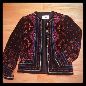 Velvet embroidered jacket